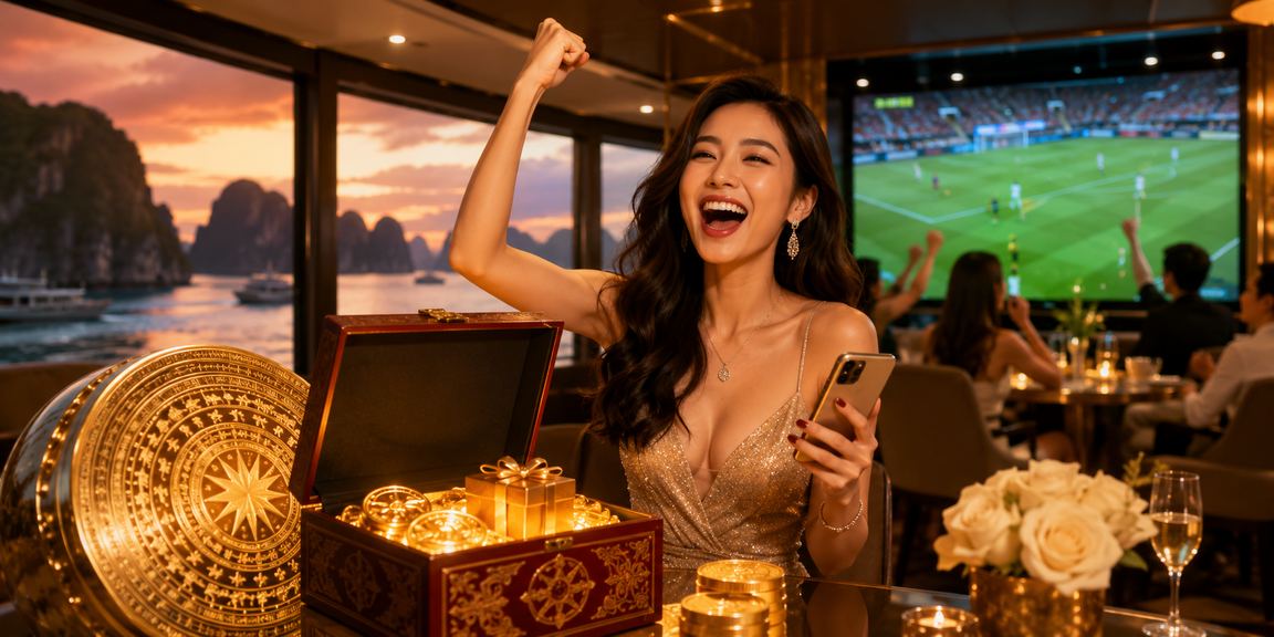 Người chơi tận hưởng casino tại Vịnh Hạ Long