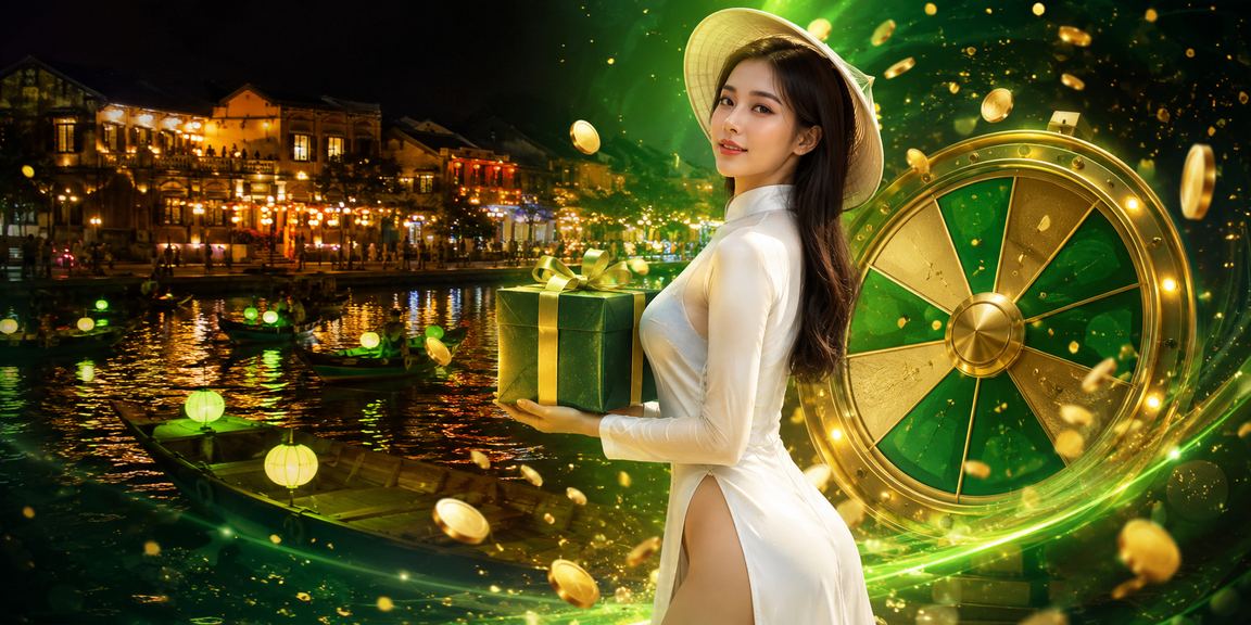 Người chơi roulette trực tuyến với áo dài truyền thống tại Hội An